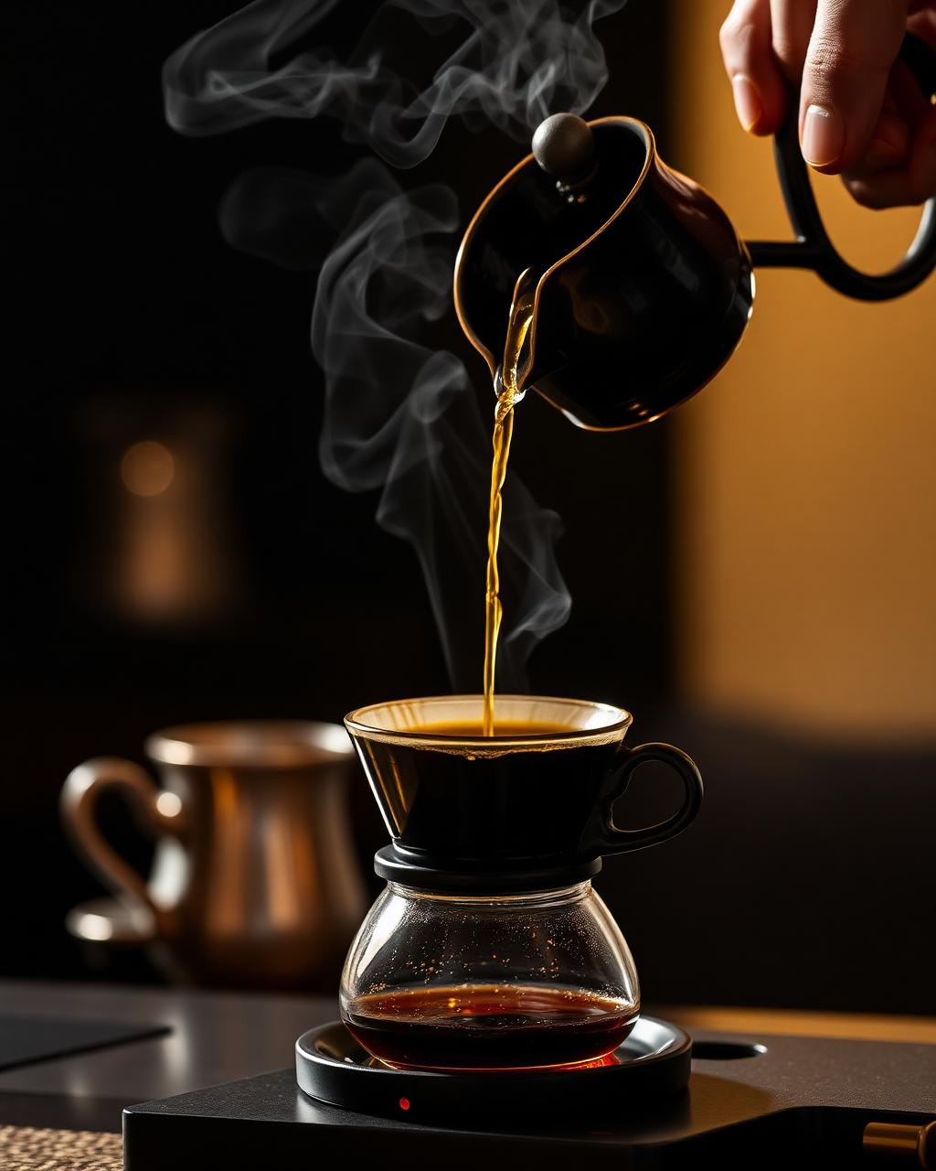 Proses seduh kopi premium